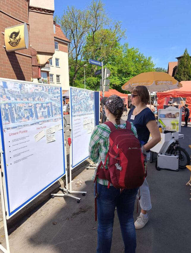 Fahrradstraße in Jahn- und Talstraße startet. Öffentliche Beteiligung beim Jahnplatzfest am 1. Mai 2025. Foto: Stadt Jena