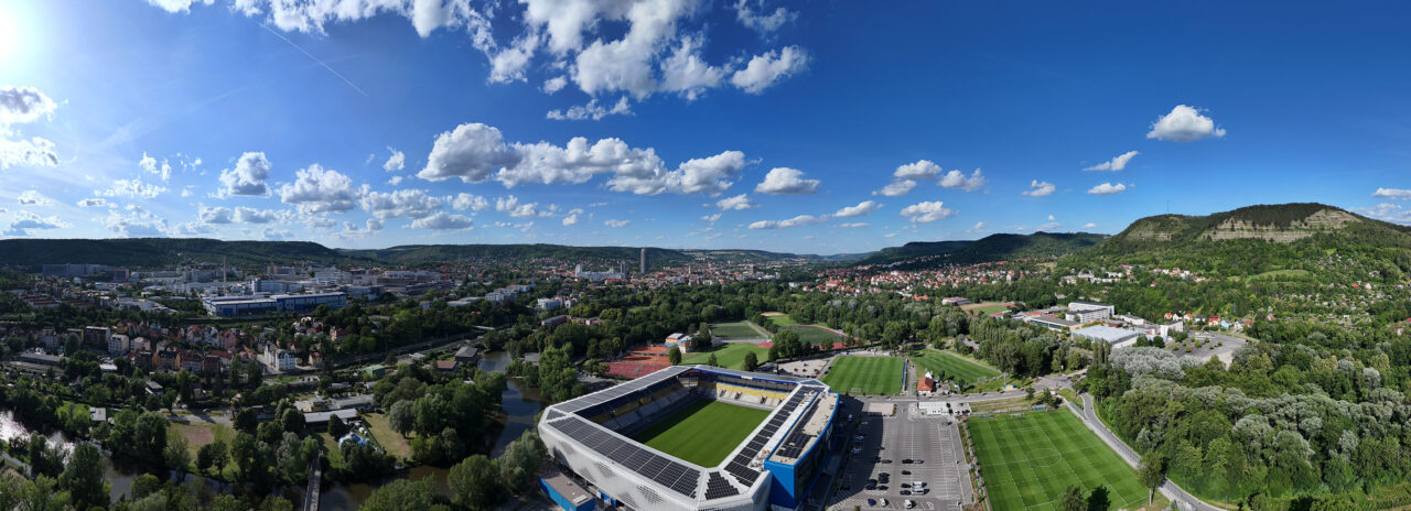 Unterstützung für Bürgermeister Koppe: Risikobericht betont klare Verantwortung am Ernst-Abbe-Sportfeld, Foto: Blick auf das EAS Jena, Frank Liebold // Jenafotografx