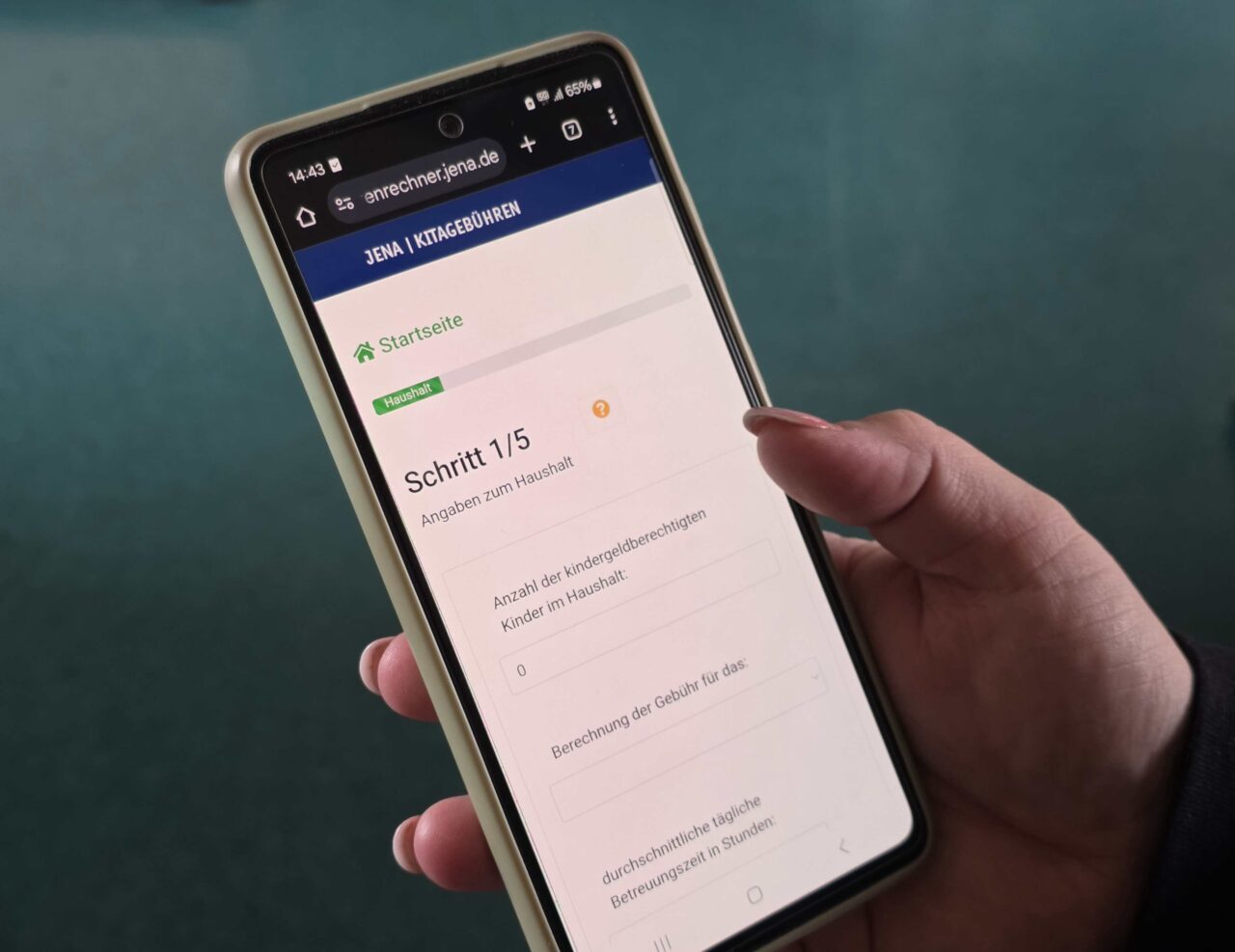 Der neue digitale Kiga-Gebührenrechner der Stadt Jena. Foto: Stadt Jena Der neue digitale Kiga-Gebührenrechner der Stadt Jena. Foto: Stadt Jena
